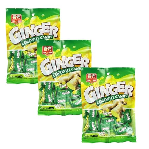 Chun Guang Ginger Coconut Candy (Ginger Coconut 5.6oz, 3 pack) - image 1