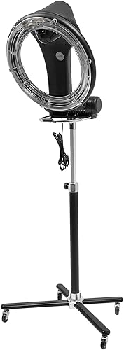 Secador de pelo de pie, procesador profesional de color de cabello infrarrojo con 6 modos, con 3 funciones, secador de pelo de altura ajustable con