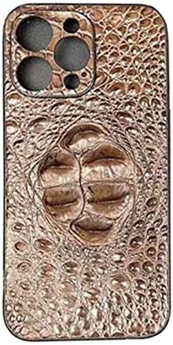 Étui pour iPhone 14 Plus en cuir marron anti-rayure avec protection caméra intégrée