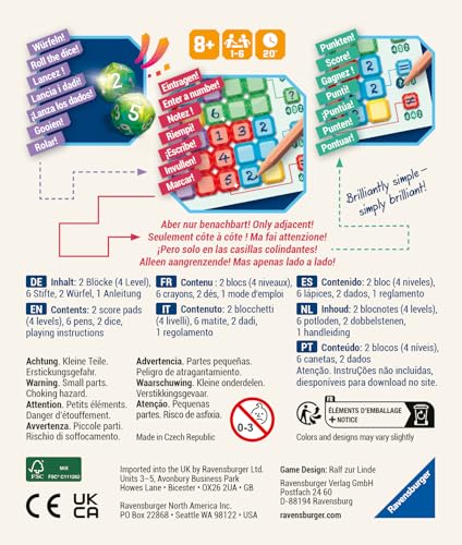 Ravensburger® 23491 - Brilliant - Spiel für Würfelfans ab 8 Jahren - Gesellschaftsspiel geeignet für 1-6 Personen - Würfelspiel