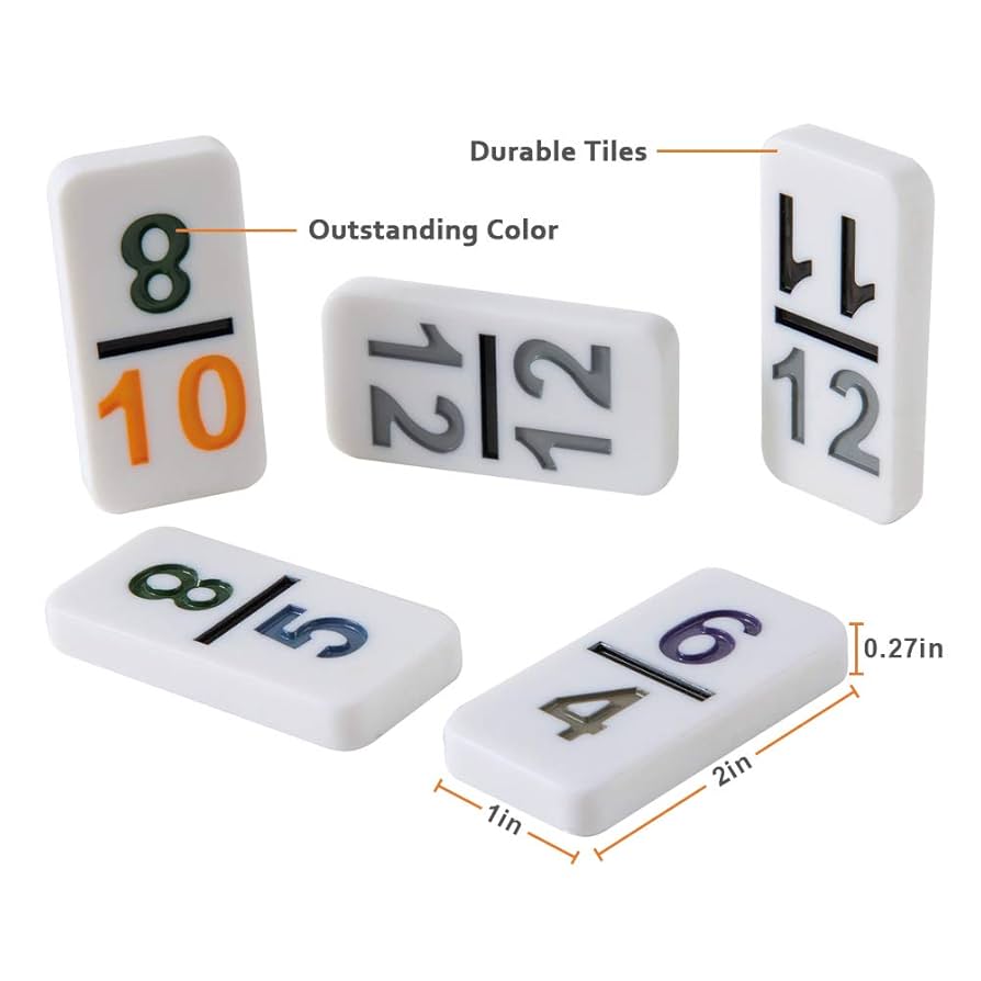 Kalolary Double 12 Mexican Train Dominoes 91 Tiles Number Dominoes | Cyprus