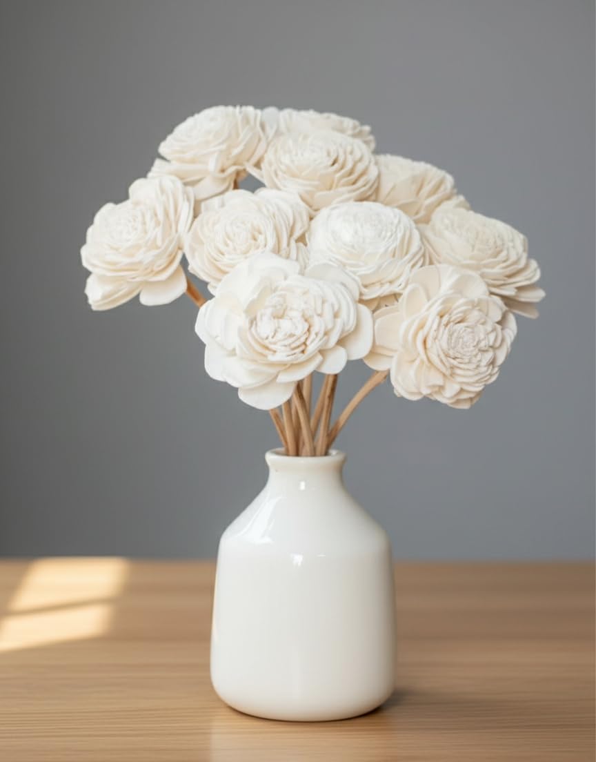 Sola Flower 6 Reed Sticks with Ivory Ceramic Diffuser for Home Décor, Home Fragrance, Living Room-image-12