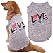 CAISANG Dog Shirts Love Puppy T-Shirt Mommy Sweatshirt/Pets Clothes Sleeveless Vest Doggy Clothing Crewneck Womens Shirts, Cool Apparel for Small Medium Large Dogs Cats Sport Outfits (Pet 5XL)