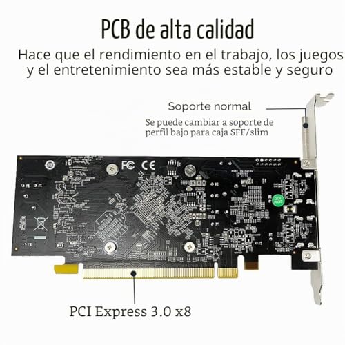 Miniatura 5 de Qthree Radeon R7 240 Tarjeta Grafica, 2gb, Gddr5, 128-Bit, 2 Hdmi, Pci-Express X8 3.0, Tarjeta De Vídeo Para Pc