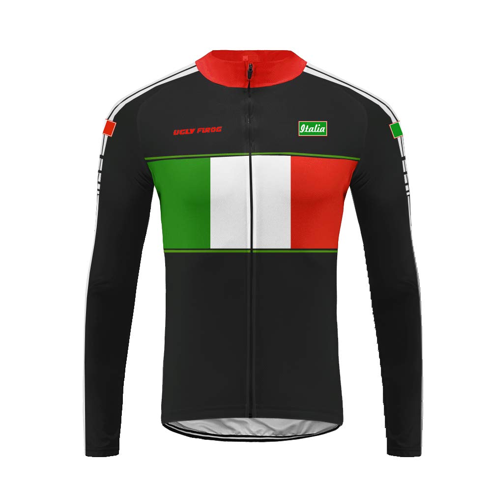 Ugly Frog Magliette Bici Invernale Uomo Maglia Ciclismo Manica Lunga Camicia MTB per Corsa Bici ZRML07