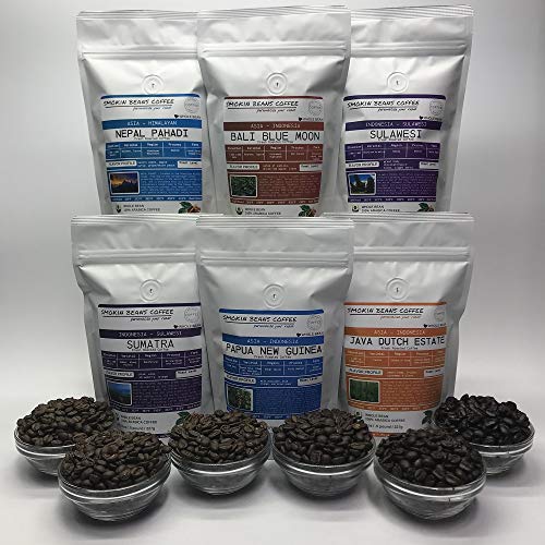 Café en grano Smokin Beans Combo Indonesia 6 bolsas 8 oz miniatura 1