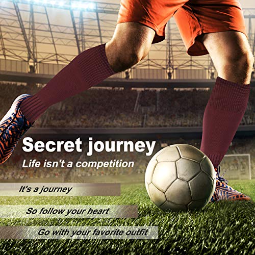 Soccer Baseball Softball Socks, Unisex Youth Solid Knee High Football Volleyball Compression Socks3