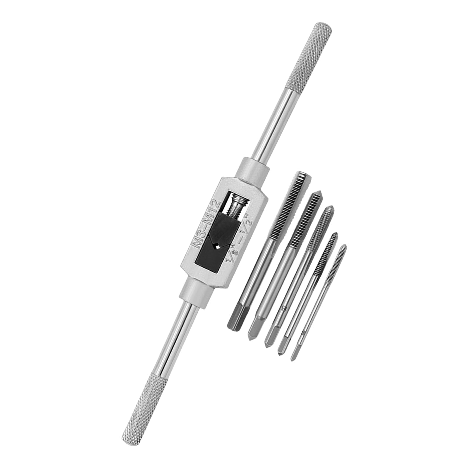 Buxuaaaa Efficiency Ratchets Tap Wrench Spanner for Tapping Projects Ergonomic Grip Comfortable Home Use Metalworking Repair Thread Cutting Tool