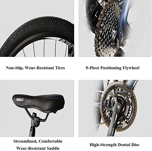 Aoyo 27-Speed mountainbike, 27.5 inch Big Tire Mountain Trail Bike, Dual-Suspension mountainbike, aluminium frame, heren… - Afbeelding 7