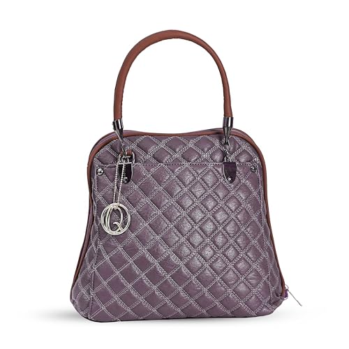 Image of AJANTA QIARRA Women Luxe Artificial Leather Premium Quilted Satchel Bag | Handbag with Detachable Slings