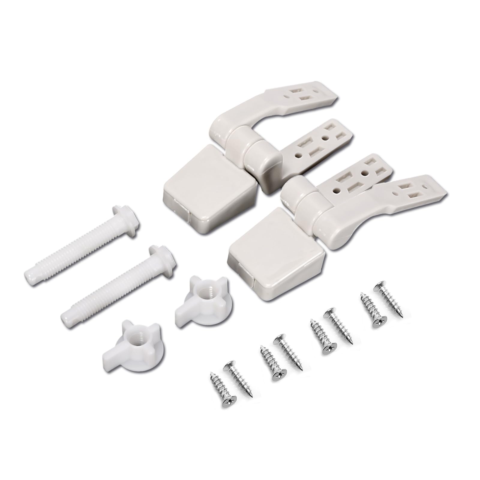 Ruimou White 1Set Toilet Seat Hinges Set 29098-1000 Compatible With Jabsco