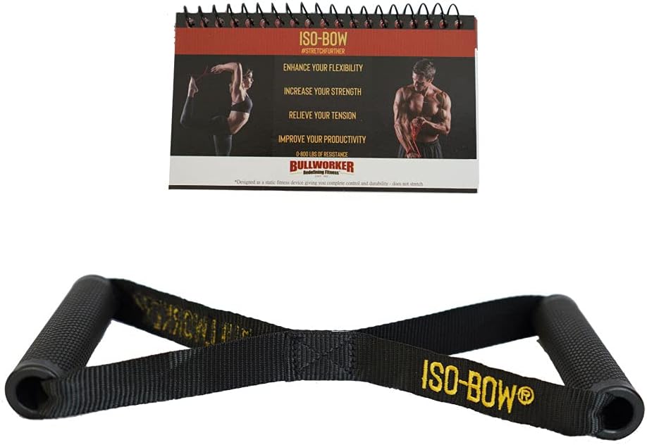 Iso-Bow by Bullworker - Portable Isometric Exercise Strap for Fast Strength and Flexibility - Stretching Tool for Yoga and Pilates - Home and Travel Fitness Equipment