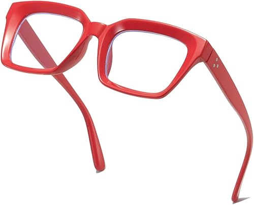 Lentes de bloqueo de luz azul, para lectura en computadora, juegos, televisión, teléfonos, gafas para mujeres y hombres, marco cuadrado grueso 2105
