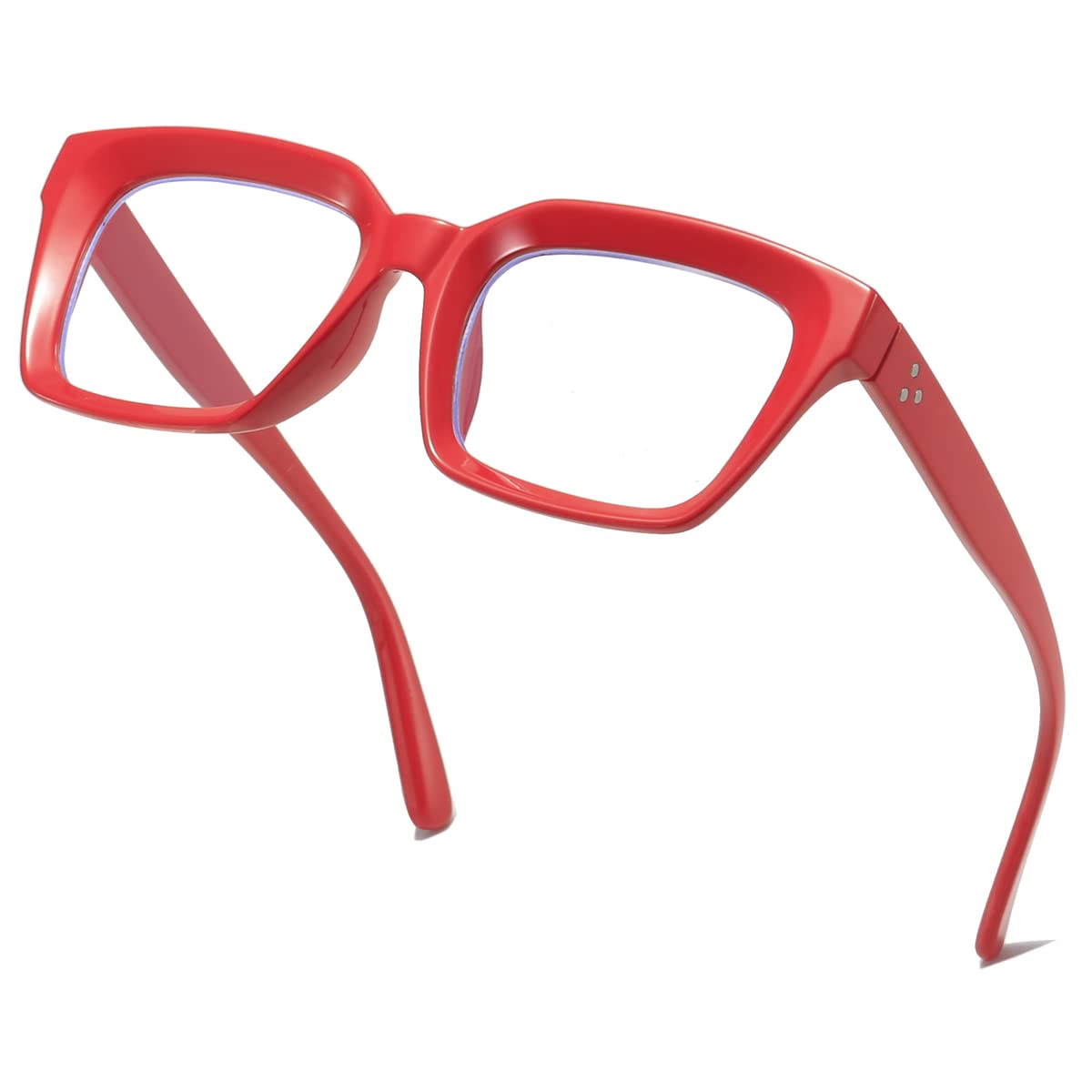 aisswzber Blue Light Blocking Glasses,Computer Reading/Gaming/TV/Phones Glasses for Women Men Thick Square Frame 2105