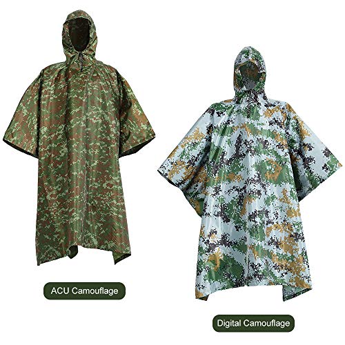 DECDEAL Homens Mulheres Capa de Chuva Multifuncional Impermeável Impermeável Poncho Impermeável para