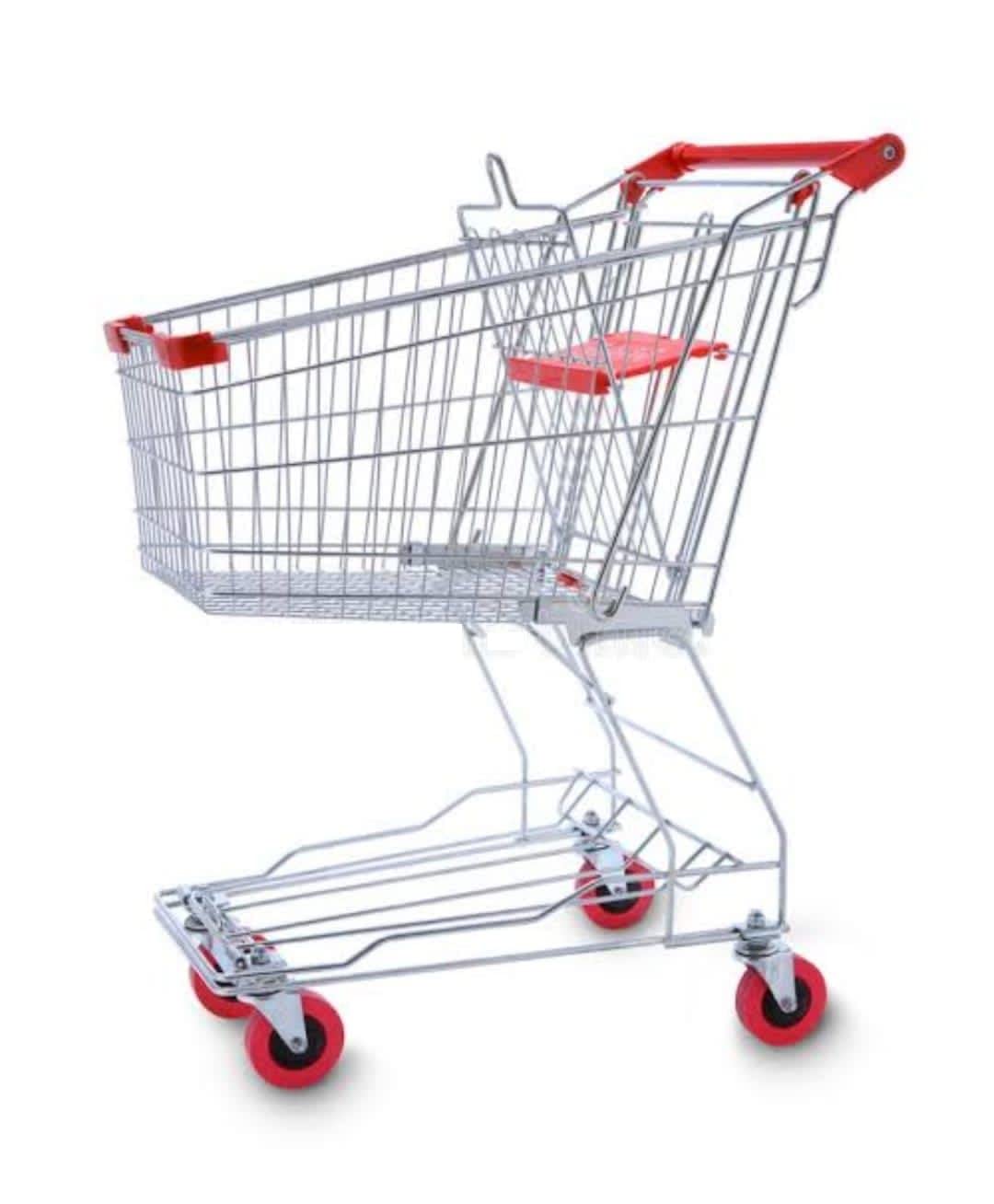 Shoppers Hub PNQ 60L/100L Heavy Duty Aluminium Shopping Cart Super Market Trolley with Asian Style Underneath Grill for Extra Load Bearing (Capacity Options - 60 litres and 100 litres)? (100 litres)