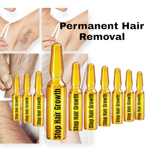 Image of ZeroPathy 2ml x 10 Hair Inhibition Ampoule | 90 Days Permanently Hair stop Treatment Removal Serum for Bikini, Chin, Underarm & Intimate Hair | Herbal Unisex Use After Threading or face Cream