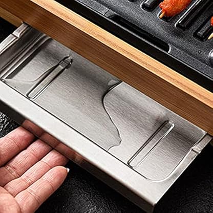 Elektrogrill 2 In 1 Teppanyaki Tischgrill Elektrisch Antihaftende Grillplatte Aus Alu-Druckguss Verstellbarer… – Bild 3