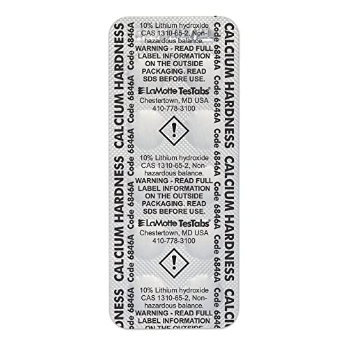 LaMotte 6846A Visual Grade TesTabs, Calcium Hardness, 100 ct