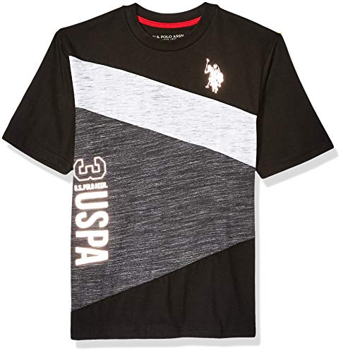 U.S. Polo Assn. Boys' Little Short Sleeve Cut and Sew T-Shirt, Reflective Print