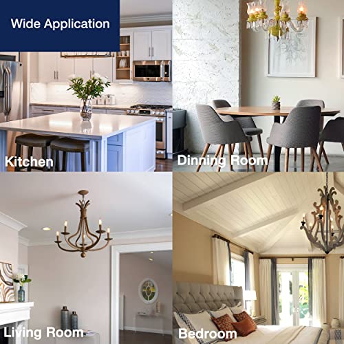 Flsnt Ca11 E12 Led Chandelier Light Bulbs 40W Equivalent, Dimmable Led Candelabra Bulbs, 2200K Warm White, 330Lm, Amber Glass, 12 Pack #TOP6