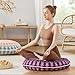 Codi 32 Inch Round Floor Pillow, Large Meditation Pouf Cushion , Memory Foam Stuffer Circle Throw Pillows - (Purple Orchid, 1 Count (Pack of 1))