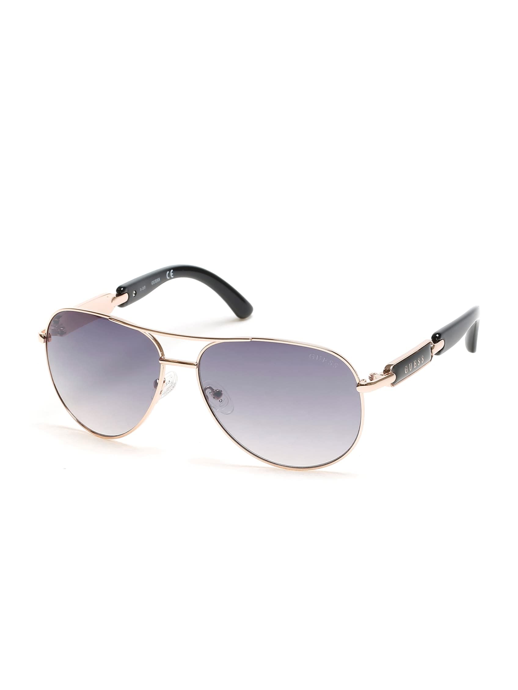 Mirrored Aviator Rose Gold Sunglasses Reflective Guessgu7295