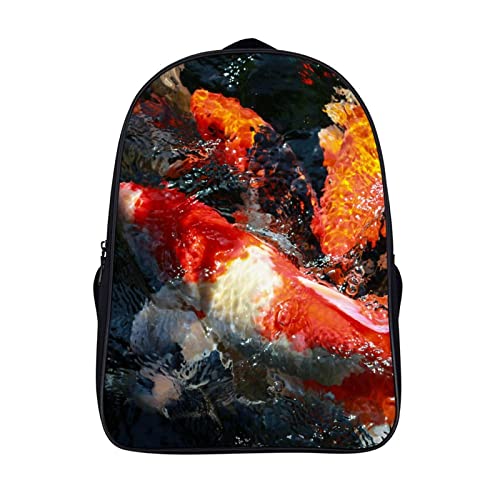 Sac à dos 3D Cool avec motif de carpe Koi en relief visuel