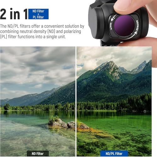 Image of NEEWER Magnetic ND /CPL Filter Set Compatible with DJI OSMO Pocket 3, 6 Pack UV CPL ND16 /PL ND32 /PL ND64 /PL ND256 /PL Polarizing and Neutral Density Filters, Multi Coated HD Optical Glass /Aluminum Frame