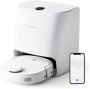 Narwal Mop Robot Vacuum with Self-Cleaning Station, LiDAR Navigation, Carpet Detection - For Hard Floors and Pet Hair