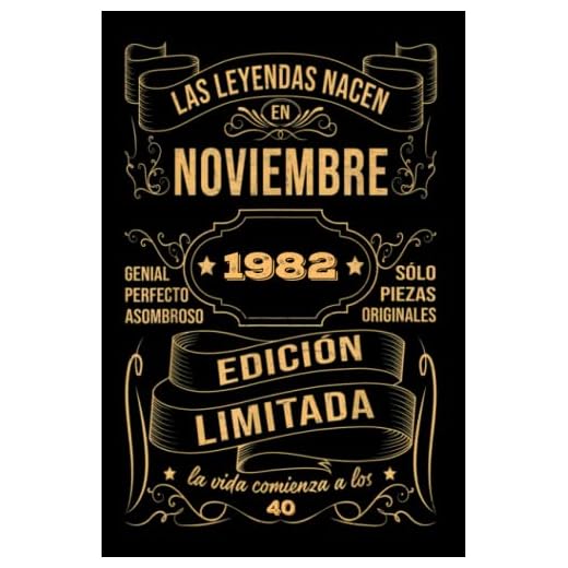 Cumpleaños Vintage Leyendas Nacen en Noviembre 1982: Regalo de 40 cumpleaños para mujeres y hombres, regalo de 40 cumpleaños para él/ella, Cuaderno Diario | regalos de noviembre