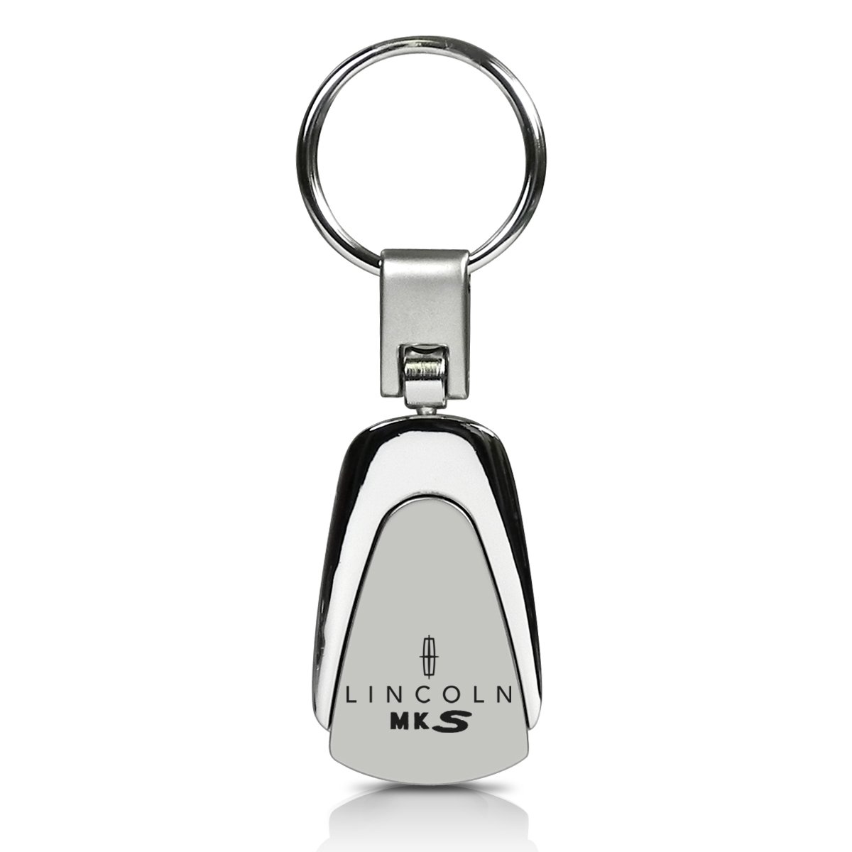Lincoln MKS Chrome Metal Tear Drop Auto Key Chain