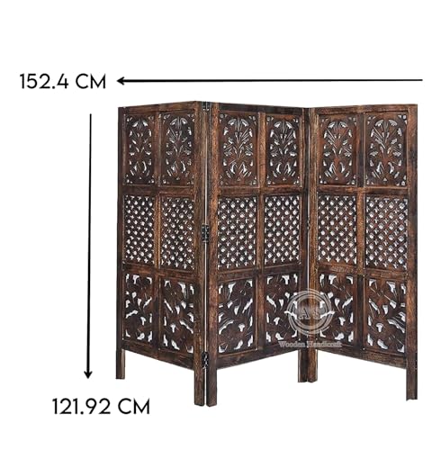 Image of Wooden Partition for Living Rooms Wall Dividers,Screen Separator Wall Divider for Hall Wall Panels for Living Room /Kitchen /Bedroom /Office /Restaurant (4-Feet 3 Panel)