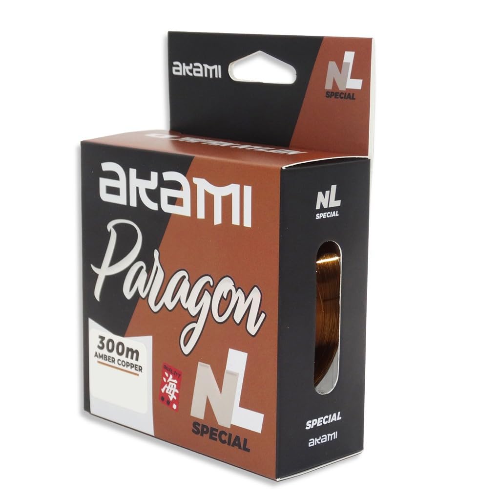 Akami Paragon Japan Nylon - Monofilamento de tecnología japonesa, baja memoria, alta resistencia a nudos y abrasión - Indicado para la pesca, tanto en agua dulce como en el mar