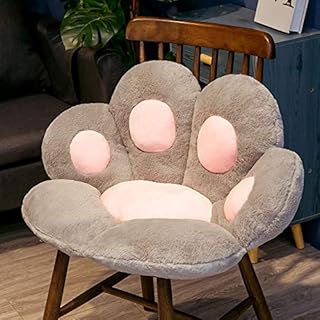 Cat Paw Cushion Lazy Sofa Office Chair Cushion Bear Paw Warm Floor Cute Cushion Dining Bedroom Comfortable Chair, Soft and Comfortable Chair Cushion To Relieve Back and Tailbone Pain-blue||70*60cm