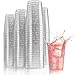 Exquisite 120 Count 10 oz Silver Glitter Clear Plastic Cups Tumblers - Hard Plastic Disposable Cups For Wedding Glasses - Plastic Party Cups For Cocktail Wine and More.