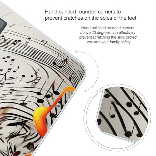 Báscula Digital de Baño con Diseño Notes Music, 180 kg miniatura 4