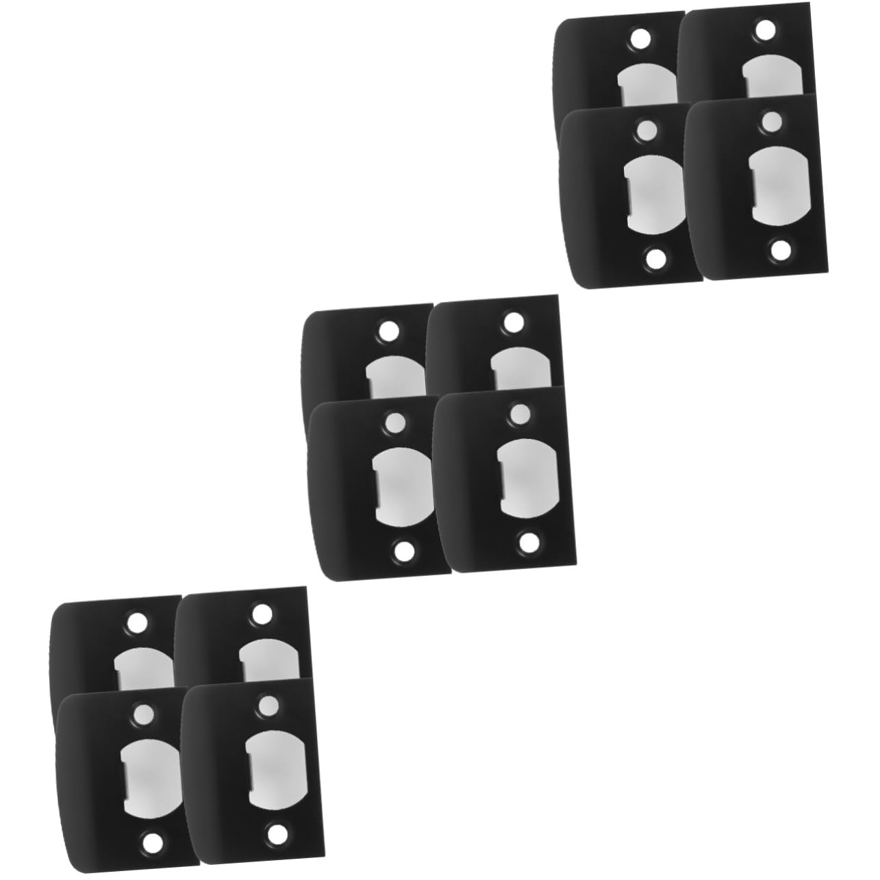 SHINEOFI Lot De 12 Gâches De Porte Plaques De Verrouillage Pêne Dormant Kit De Renfort Métallique