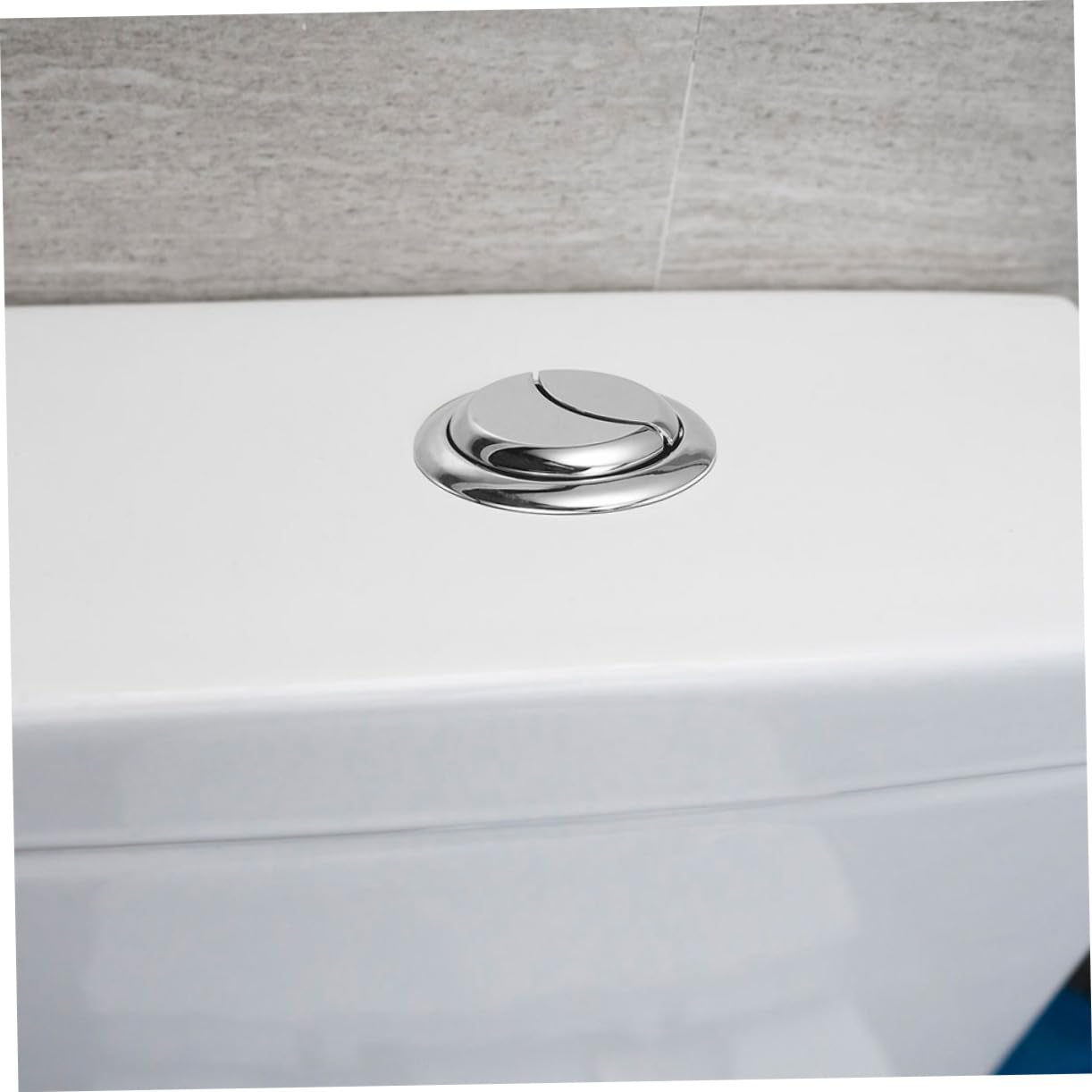 Dual Flush Toilet Button Replacement - Oval Push Button For Water Tank, Easy Install, Silver - View #6