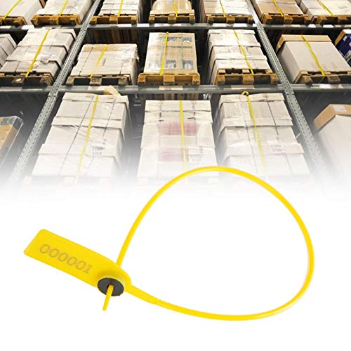 Plastic Seal Label,100pcs Yellow Package Transportation Truck Plastic Security Seal 40cm Label Cable Ties with Number - Image 3