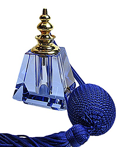 Alice-Aliya Cologne Perfume Empty Crystal Glass Refillable Bottle with Blue Bulb Atomizer Sprayer