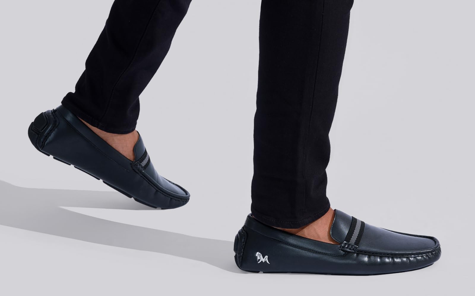Neeman's All Purpose Loafers | Loafers for Men | Formal, Casual | Trendy, Lightweight, Comfortable and Flexible | Drivers Style Loafers/Moccasin for Men (Black, Size: 8 UK) 1