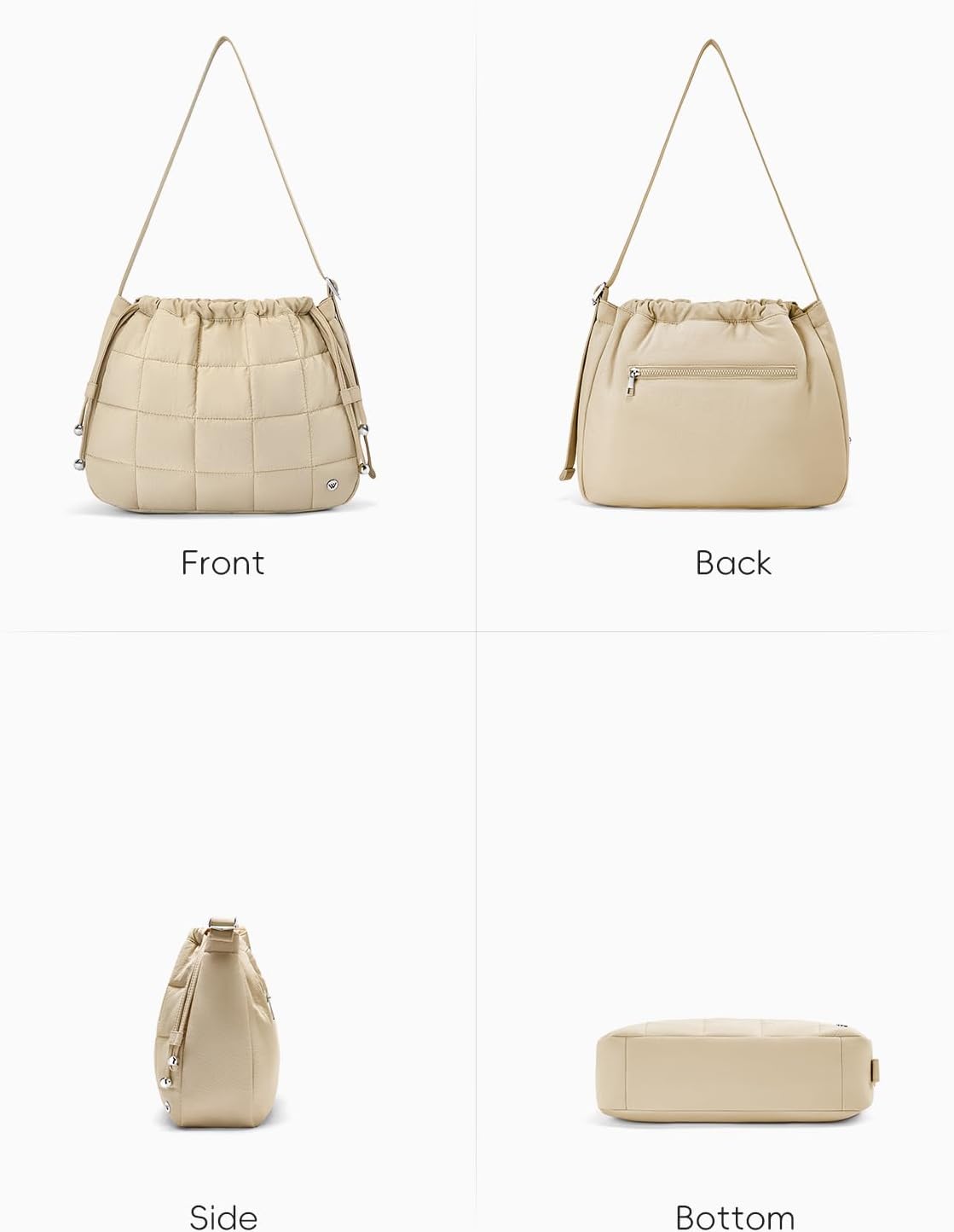 WESTBRONCO Puffer Hobo Bags for Women Puffy Nylon Shoulder Bag, Women's Quilted Handbags with Shoulder Wide Strap - Image 6