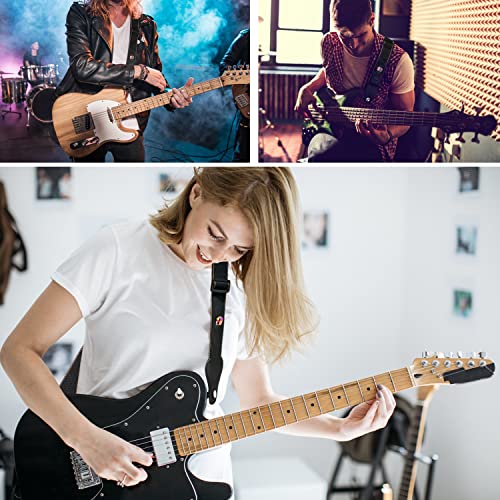 XIAPAI Sangle Guitare, Sangle de Guitare Réglable, Coton Sangle de Guitare con 3 Emplacements pour médiators, pour… - Les Beatles, Paul McCartney, John Lennon, RIngo Starr, George Harrison XIAPAI Sangle Guitare, Sangle de Guitare Réglable, Coton Sangle de Guitare con 3 Emplacements pour médiators, pour… – Image 6