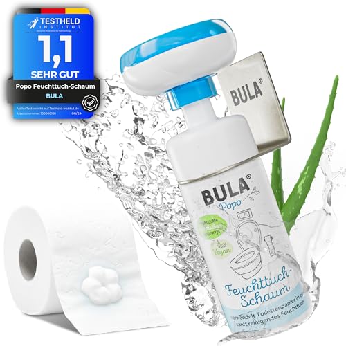 BULA® Popo Home Bundle | Feuchttuch-Schaum 150ml Flasche + Blumen-Schaumpumpe inkl. Edelstahl Halter | Popo Schaum als nachhaltige Alternative für (Baby u. Toiletten-) Feuchttücher | BULA Starterset BULA® Popo Home Bundle | Feuchttuch-Schaum 150ml Flasche + Blumen-Schaumpumpe inkl. Edelstahl Halter | Popo Schaum als nachhaltige Alternative für (Baby u. Toiletten-) Feuchttücher | BULA Starterset