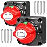 EINFACHE HANDHABUNG: Dieser Batterietrennschalter hat Ausgangslöcher in verschiedenen Ausrichtungen für eine schnelle und einfache Installation. Der Batterie Trennschalter Auto hat vier abnehmbare Seitenpads und eine untere Abdeckung, die den Zugang zu den Batteriekabeln für Ihre Anwendung ermöglicht. Auf der Oberseite des Batterieschalter befinden sich farbige Etiketten. ON = interruptor de encendido (verde), OFF = interruptor de apagado (rojo).