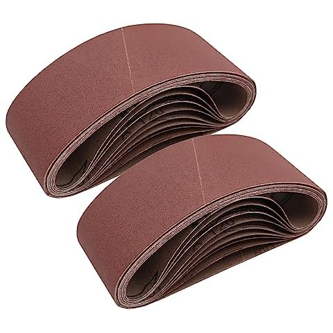 QYQRQF Sanding Belts, 3x18 inch Belt Sander Paper 60 120 150 240 320 400 Grits Each of 3pcs Aluminum Oxide Sandpaper Sander Belt for Woodworking Metal Polishing Knife Sharpening, 18 Pack Cover