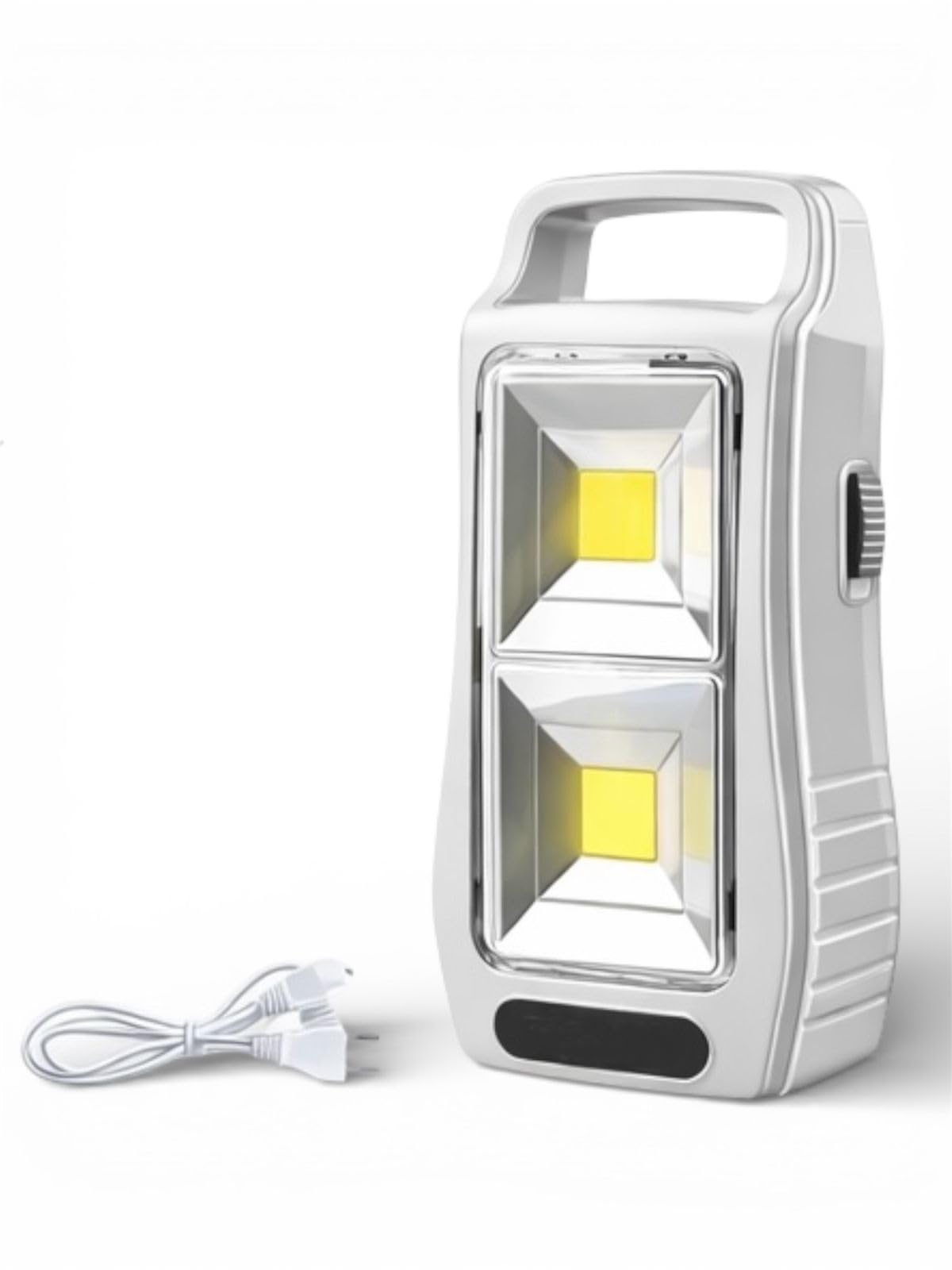 rechargeable emergency light, white, 2 big smd leds, 8 hours backup, ac charging socket, model rl-9133