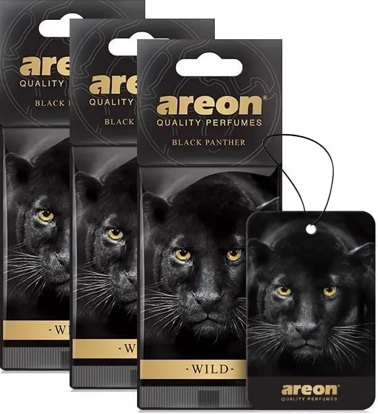 AREON Wild Deodorante Per Auto Appendibile - Profumo Jungle King, Confezione Da 3, Fragranza Fresca E Di Lusso - 4