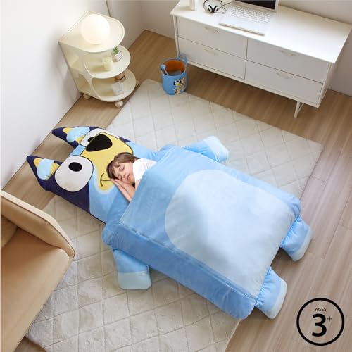 Image of Bluey Oversized Floor Lounger for Kids,Soft Plush Chair with Pillow and Cushion,Comfortable Portable Nap /Play Mat